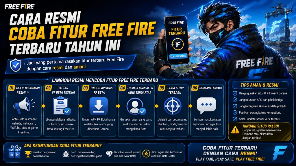 Cara Resmi Coba Fitur Free Fire Terbaru Tahun Ini