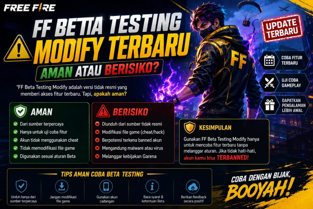 FF Beta Testing Modify Terbaru | Aman atau Berisiko?