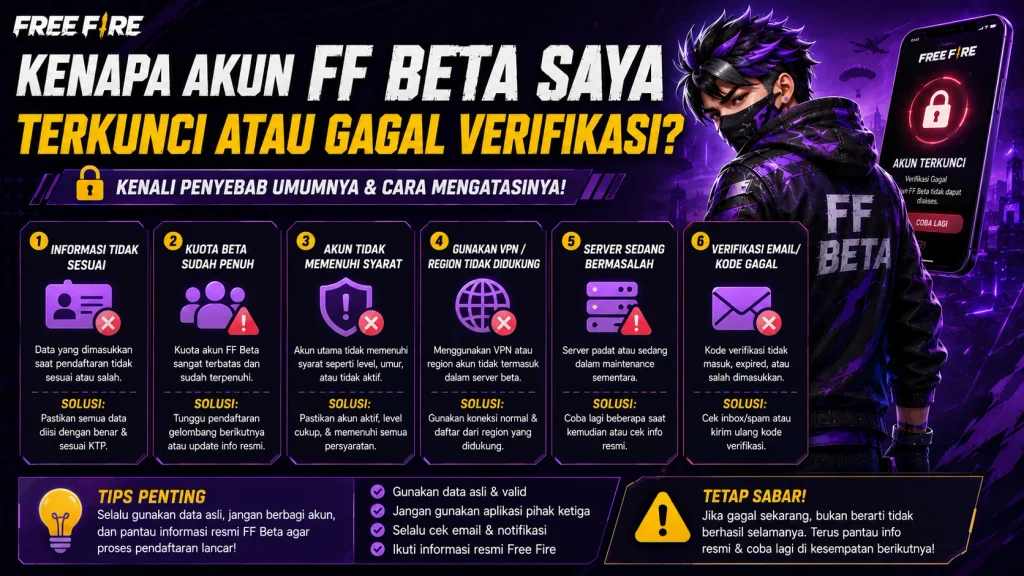 Kenapa Akun FF Beta Saya Terkunci atau Gagal Verifikasi?