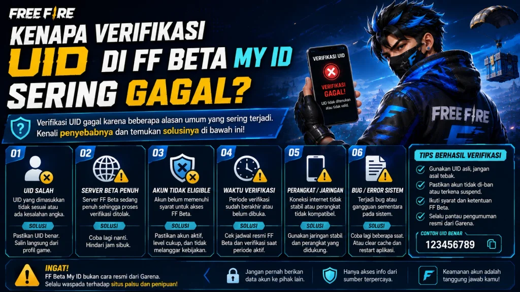 Kenapa Verifikasi UID di FF Beta My ID Sering Gagal?